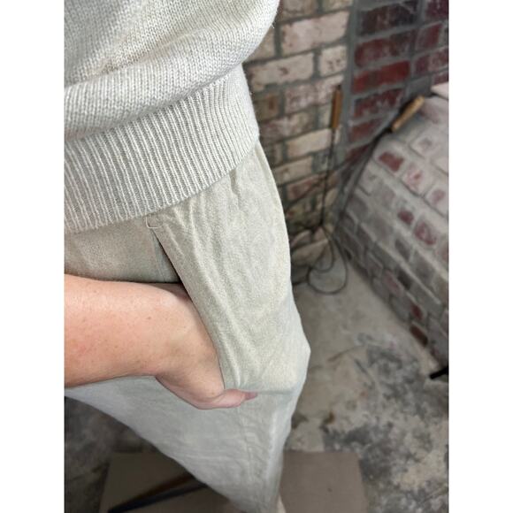 sweater pants set linen blend monochromatic tan - Picture 10 of 16
